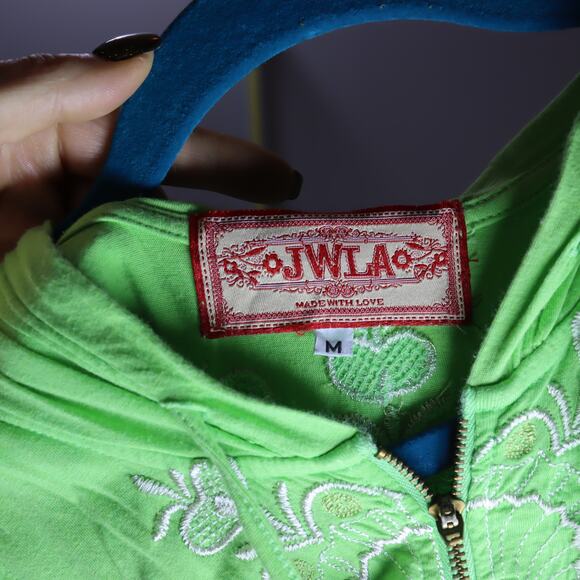 Johnny Was LA Green Embroidered Sleeveless Hooded Dress Tunic Size M - Picture 3 of 3